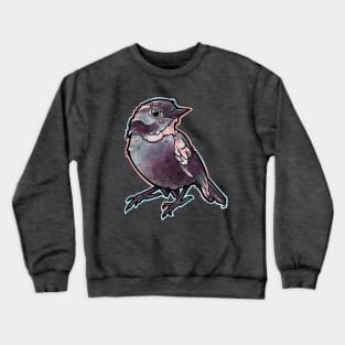 cute bird, pink and grey Crewneck Sweatshirt